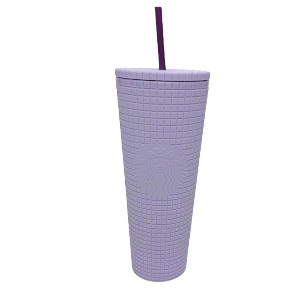 Starbucks Lilac Purple Matte Grid Tumbler, 24 Oz